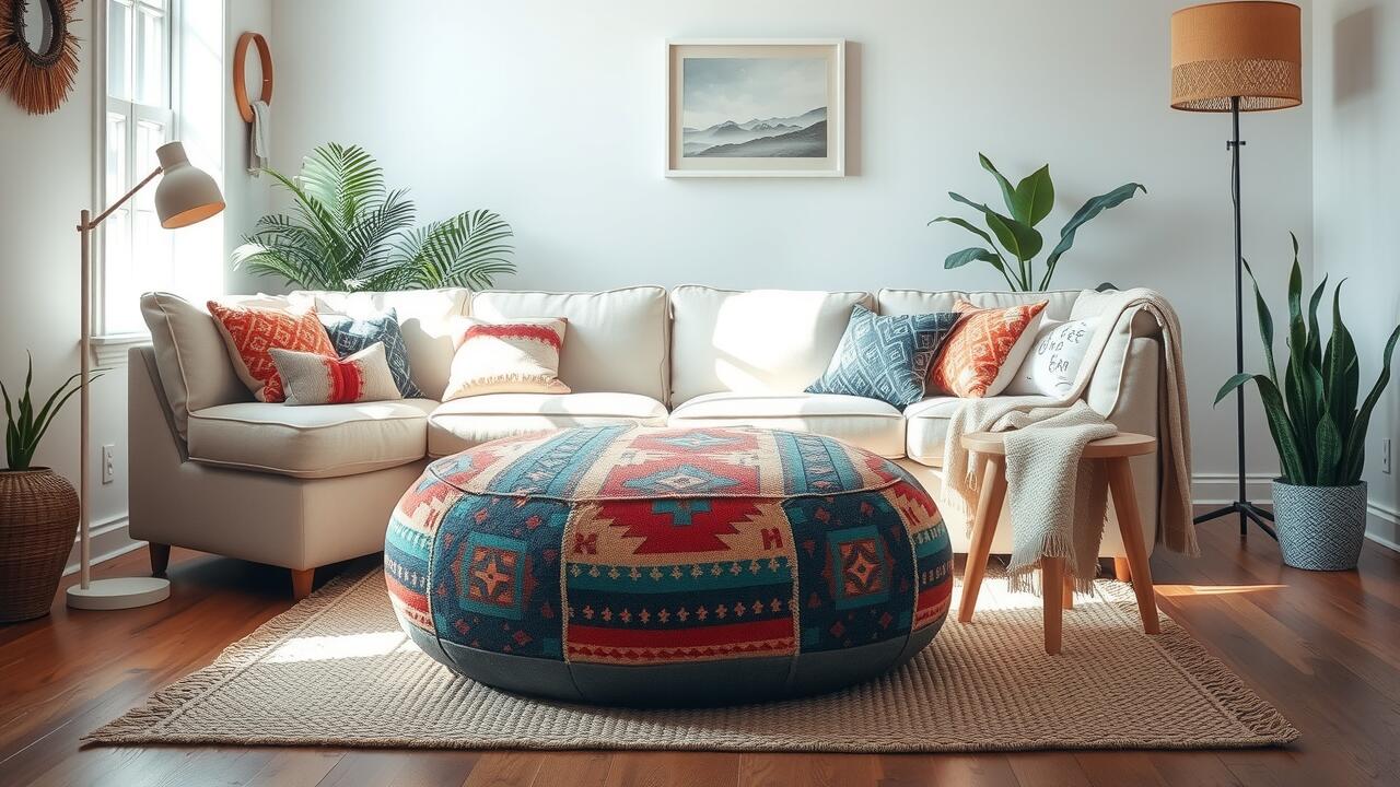 How to Incorporate Kilim Poufs into Your Living Space