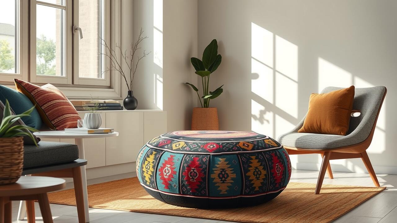 Round Up of Stylish Ways to Use Kilim Poufs in Your Decor