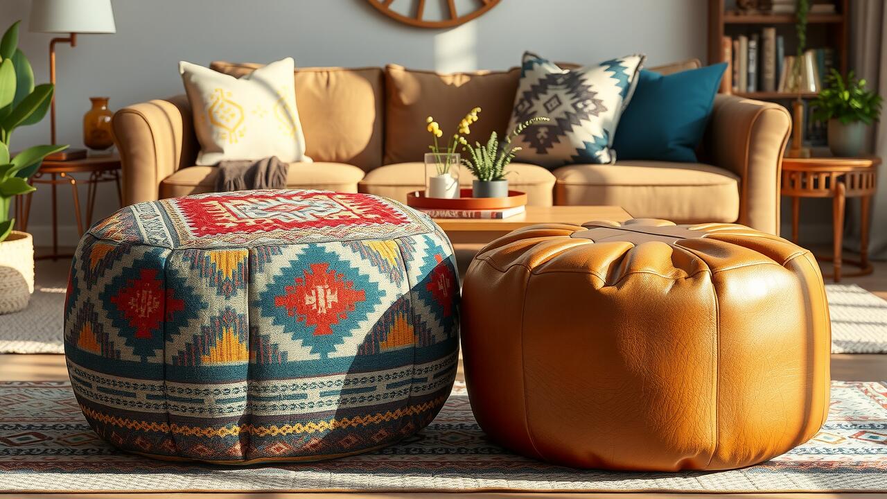 What is the best filling for a leather pouf?